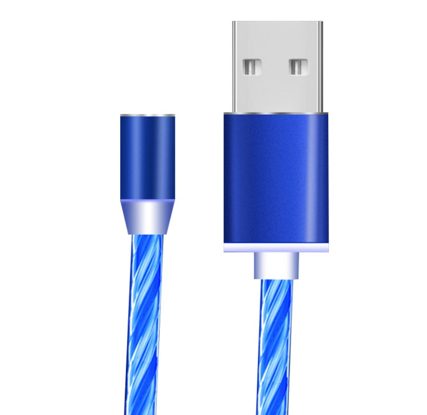 Compatible with Apple Flowing Light Magnetic Streamer Data Cable for iPhone, Android & Type-C