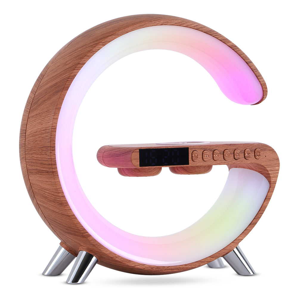Intelligent G-Shaped LED Lamp – Bluetooth Speaker & Wireless Charger