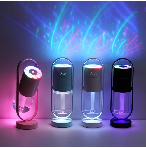 Magic Shadow USB Air Humidifier with Projection Night Light – Mini Ultrasonic Mist Maker