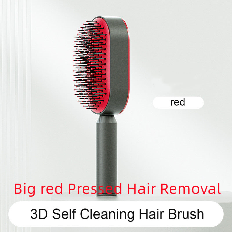 Self-Cleaning Hair Brush for Women – One-Key Cleaning & Scalp Massage